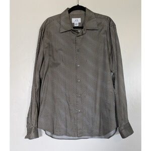 Armani Exchange AX Long Sleeve Mens Large‎ Button Down Shirt Abstract Officewear